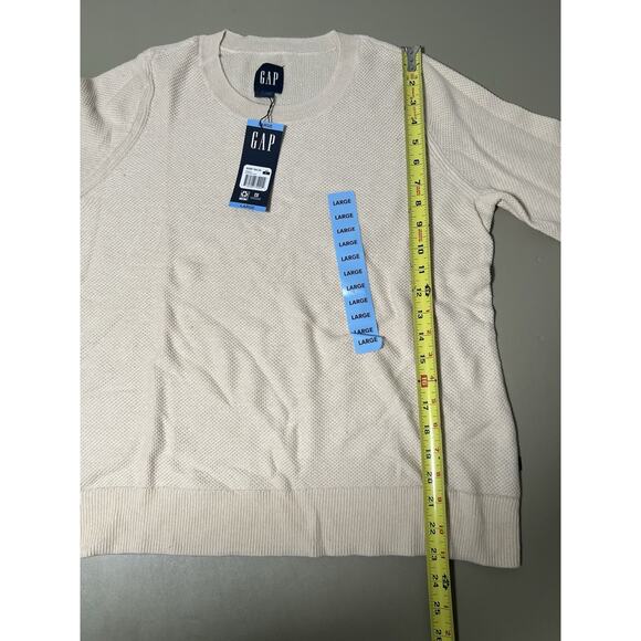 Gap Women’s Seedstitch Sweater NWT Size L Oyster Gray - Picture 7 of 9